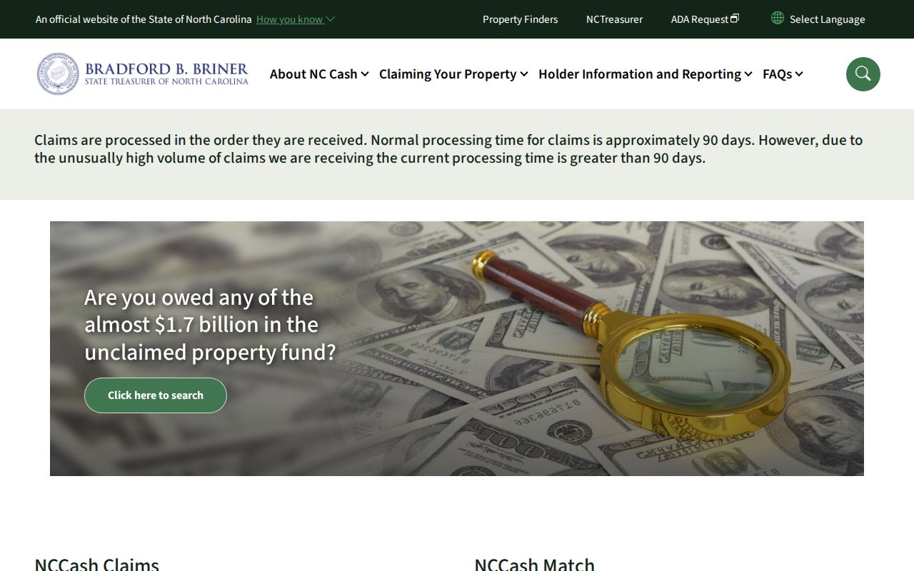 Asheville people search using the official North Carolina unclaimed property tool